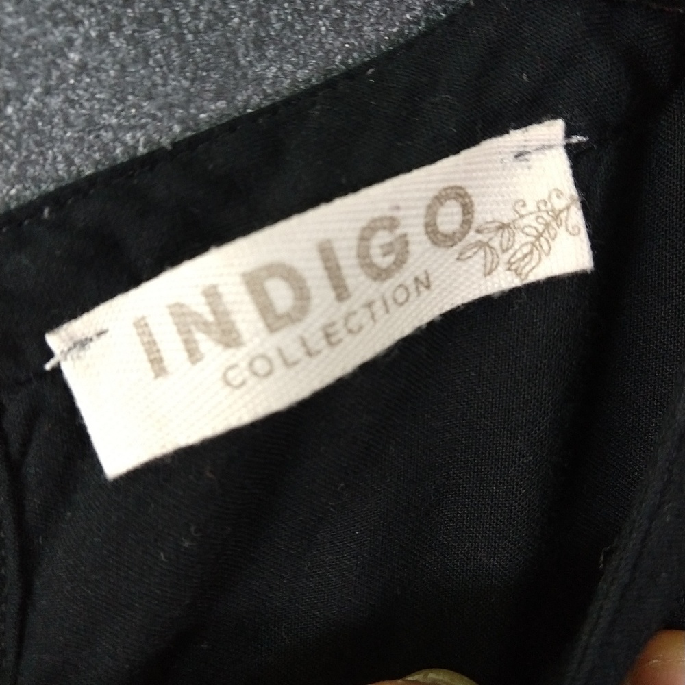Indigo Collection Long Sleeve Black Peasant Blouse - Picture 5 of 13
